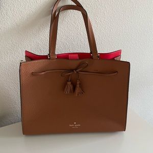 Kate Spade brown leather tote